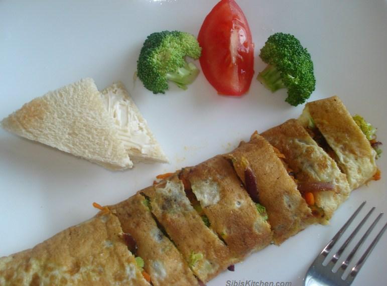 Egg Omelette Roll