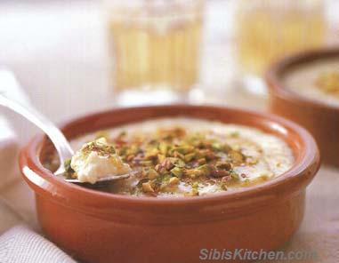 Almond-Pistachio pudding