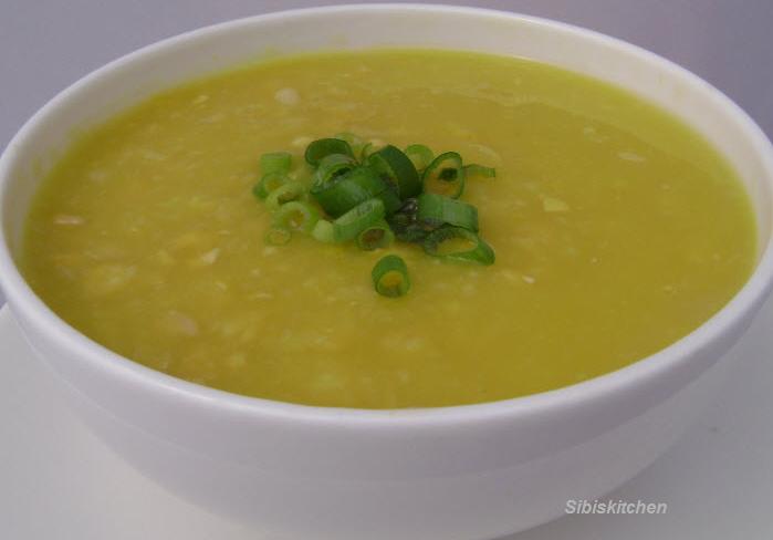 Sweet corn chicken soup