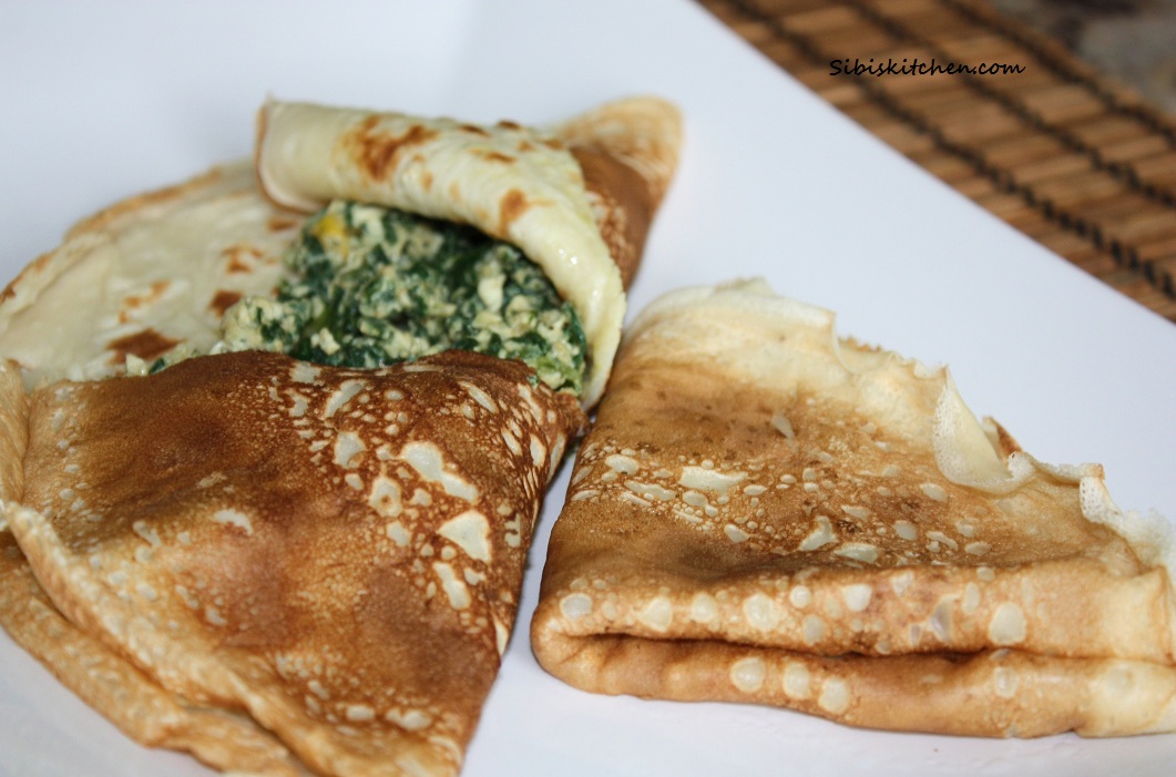 Spinach-Egg Crepes